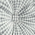 thumbnail image 6 of Lush Decor 70% Cotton, 30% Polyester Gingham Check Yarn Dyed Pleated Decorative Pillow Off White Gray Single 14" Diameter, 6 of 9