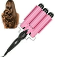 thumbnail image 1 of Rizador de pelo, rizador de pelo de 3 barriles, varita de rizador ondulante, rizador de pelo de cerá para cabello largo/corto(US-32 mm) Rizador de pelo Spptty afeitarse el cabello, 1 of 7