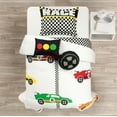 thumbnail image 3 of Lush Decor Racing Cars Reversible Oversized Comforter Gray/Orange 4Pc Set Twin, 3 of 11