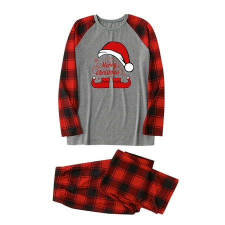 

Parent-child Warm Christmas Set Printed Home Wear Pajamas Two-piece Dad Set Fiudx Yoga Pants