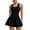 Black, variant on Women's Racerback Tennis Golf Dress with Shorts and Built-in Bra Athletic Dress with Pockets