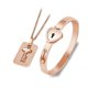 thumbnail image 1 of Brazalete decorativo para mujer, de pareja, collar con colgante de corazón, joyería exquisita, decoración de cristal, novio, novia Ropa, zapatos y accesorios Miscelánea Cuadrado de oro rosa Minnieouse AP012171-05, 1 of 6