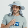 thumbnail image 4 of DDYOUTDOOR 07-281 Fashion Summer Outdoor Gardening Sun Protection Fishing Cap Neck Face Flap Hat Wide Brim Gray, 4 of 7