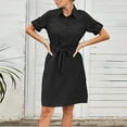 thumbnail image 4 of Lovebay Women's Casual Button Down Shirt Dress V Neck Tunic Blouses Tops with Pockets, 4 of 11