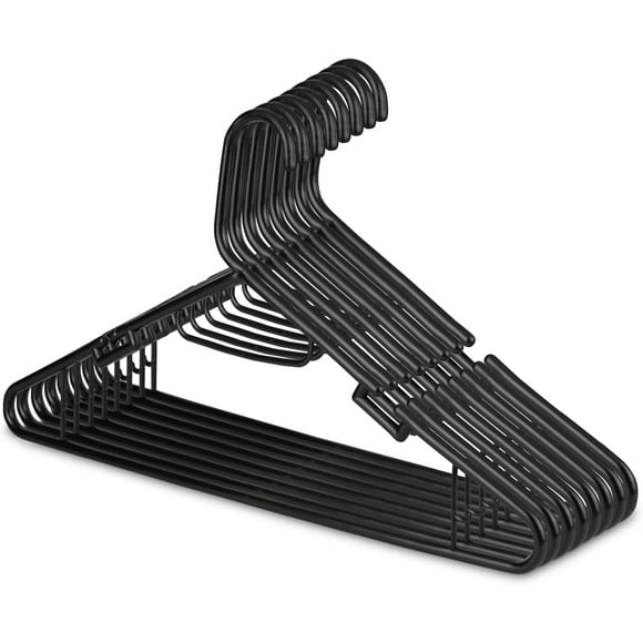 Ganchos para Ropa Atmos Homeware 20 Ganchos de Plástico Premium Color Negro