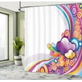 thumbnail image 5 of Ambesonne Cartoon Shower Curtain, Rainbow Colored Clouds, 69"Wx75"L, Multicolor, 5 of 5