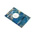 thumbnail image 3 of MKHERT Abstract Blue and Gold Liquid Marble Stone Placemats Table Mats for Dining Room Kitchen Table Decoration 12x18 inch,Set of 4, 3 of 4