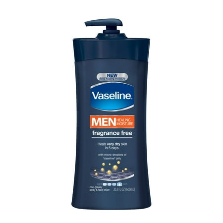 Vaseline Men Fragrance Free Body Lotion, 20.3 oz
