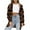 Khaki, variant on Women's Shacket Jacket Long Sleeve Plaid Turndown Lapel Outwear, Casual Spring and Autumn Lapel Buttoned Plaid Shirt Jacket