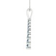 thumbnail image 3 of 0.48 ct Brilliant Round Cut Synthetic Blue Moissanite 18K White Solid Gold Everyday Affordable Designer Necklace Pendant with 16" Chain, 3 of 6