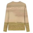 thumbnail image 5 of Nouveaux Hauts pour Femmes Printemps et Automne 2023 Grande Taille Sexy Col Rond Manches Longues Boutons Hauts Blouse Imprimée Régulière Chemise Manches Longues pour Femmes, 5 of 5