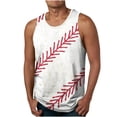 thumbnail image 2 of LSLJS Débardeurs de Baseball pour Hommes Été Décontracté Sans Manches T-Shirt Imprimé Baseball, 2 of 5