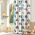 thumbnail image 4 of Monster Cartoon Truck White Pattern Blackout Curtains,Triple Weaved Fabric,Thermal Insulated,Room Darkening,Grommet Top,2 Panels,52x108in(132x274cm), 4 of 6