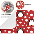 thumbnail image 4 of GZHJMY Lovely Penguin Snow Dots 16" x 18" Absorbent Dish Drying Mat Microfiber Kitchen Countertop Table Protector Multi-Purpose Counter Rack Sink Drainer Pad, 4 of 6