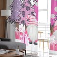 thumbnail image 4 of Sheer Curtains 63 inches Long, Christmas Retro Hot Pink Gnome Christmas Tree Polka Dot Gifts Light Filtering Sheer Window Curtains Rod Pocket Voile Drapes for Living Room, 52"W x 63"L 2 Panels, 4 of 7