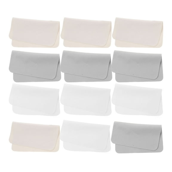 UNOMOR 12pcs Eyeglass Cleaning Cloths Soft For Glasses Screens And Lenses For Home Office And Travel Compact