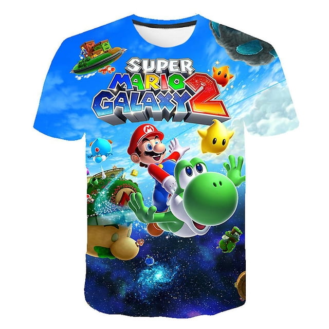 Camiseta con estampado 3d de Super Mario para niños y niñas, camisetas de verano, regalo para fanáticos de los jugadores