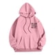 thumbnail image 2 of MHFRRA Suéter Unisex con Capucha, Mangas Largas y Bolsillos, Estampado de Código Qr En Color Liso, para Otoño E Invierno Rosa, 2 of 4