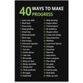 thumbnail image 3 of Inspirational Office Canvas Wall Art Motivational Positive Entrepreneur Quotes 40 Ways to Make Progress Painting Artwork Library Classroom Wall Decor Frame Ready to Hang12x18, 3 of 6