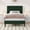 Green, variant on 4 EVER WINNER Twin Size Platform Bed Frame, Horizontal Stitched Green Velvet Headboard, Durable Wooden Slat Support, Anti-Squeak Design, No Box Spring Needed