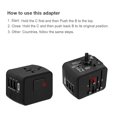 thumbnail image 4 of GSA Worldwide All in One AC Outlet Power Plug Universal Travel Adapter Black, 4 of 8