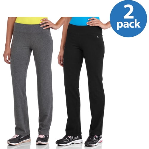 Danskin Now - Danskin Now Women's Cotton Straight Leg Pant 2 Pack Value