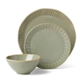 thumbnail image 2 of Oneida Artisanal Stripe 12-Piece Green Dishwasher Safe Stoneware Dinnerware Set with Dinner Plates, Accent Plates and All-Purpose Bowls (Service for 4), 2 of 6