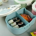 thumbnail image 4 of Lunch Box with Divider 2 Compartments Lunch Box with Divider Boys Girls Cartoon Owl Tin Breakfast Box Lightweight Portable Bento Box, 4 of 4