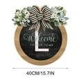thumbnail image 4 of Bargain Qaailabf Couronne de Porte d'Entrée Décorative Nom de Famille Plaques Suspendues devant la Porte, 4 of 4