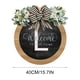 thumbnail image 4 of Xihbxyly Corona de Puerta con Apellido, Placa Decorativa para Todo El Año, Elegante Diseño de Monograma, Perfecta para Bodas, Inauguraciones de Casa, Día de La Madre, Fiestas de Primavera, Tamaño 40, 4 of 4