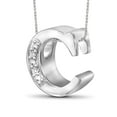 thumbnail image 3 of Yours Truly Diamond Accent Sterling Silver Initial Necklace, 3 of 4