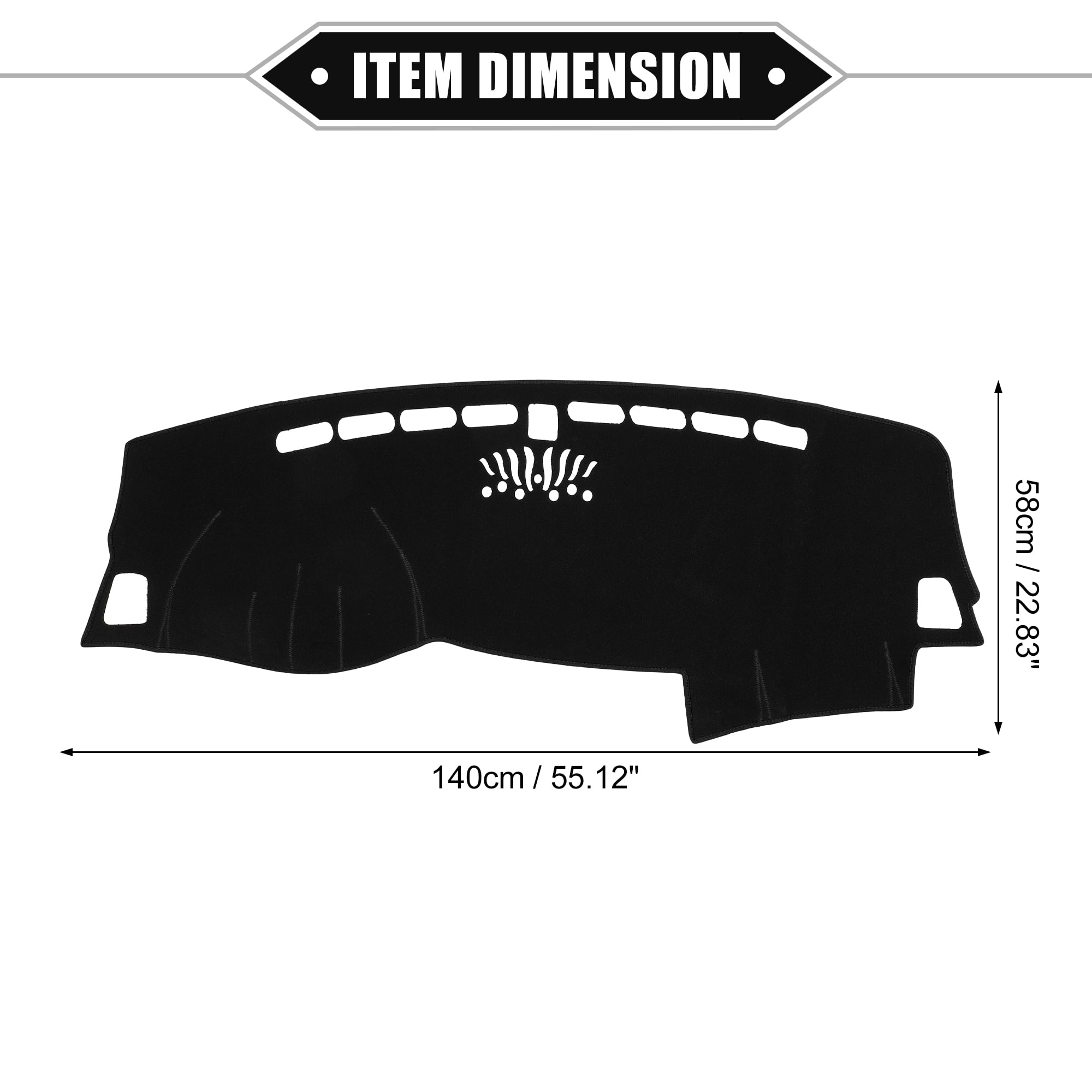 Unique Bargains Car Dashboard Cover Mat for Kia Sportage 2017-2022 Black Line