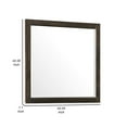 thumbnail image 5 of Benjara Annu 43 x 43 Dresser Mirror, Transitional, Square Walnut Brown Wood Frame, 5 of 5