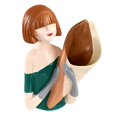 thumbnail image 1 of Jarrón de de niña dulce creativa, estatua de resina de escultura contenedor de para mesa interior al aire libre boda decoración Colco Estatuilla de niña, 1 of 8