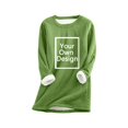 thumbnail image 4 of Womens Lined Sweatshirts Casual Crewneck Pullover Long Sleeve Thermal Sweater Winter Clothes 2024 Thermal Long Sleeve Shirt Womens Ski Thermals Thermal Tops Womens Pack Mens Long Underwear Set Thermal, 4 of 5