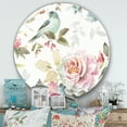 thumbnail image 3 of Designart 'Beautiful Bird Romance II' Farmhouse Metal Circle Wall Art, 3 of 3