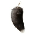 3D Cute Animal Tail Keychain Pendant Women Key Ring Holder Pompoms Key