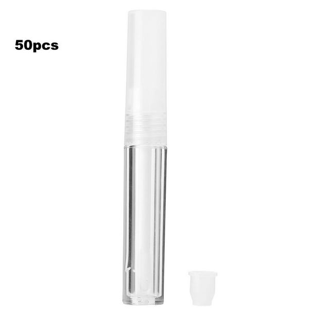 Herwey 50pcs 1.3ml Mini Vide Lèvre Gloss Tubes Bouteilles Cosmétiques Rouge  à Lèvres Conteneurs Transparent 
