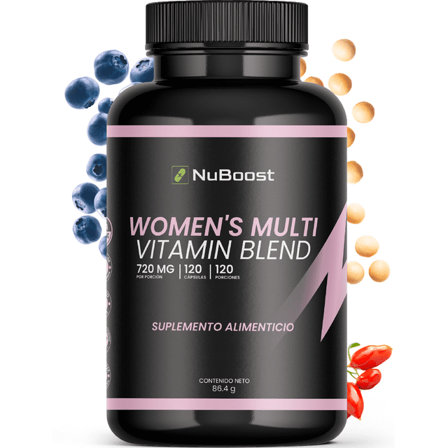Nuboost Multivitamínico Mujer vitaminas para el cabello y antioxidantes 720 mg 120 cápsulas
