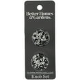 thumbnail image 2 of (2 pack) Better Homes & Gardens 1-3/16" (30mm) Clear Glass Bubble Knob, Oil Rubbed Bronze, 2 Pack, 2 of 9