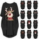 thumbnail image 4 of Vestido de manga larga para mujer Vestido informal con cuello redondo y estampado navideño Fridja nbo3154, 4 of 4