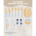 thumbnail image 4 of Set de cocina de madera para niños Biticolor, 15 piezas, kit Montessori, 4 of 6