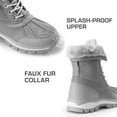 thumbnail image 3 of BURUDANI Women’s Waterproof Mid-Calf Duck Snow Boots Warm Faux Fur FuzzyGo Bold Winter Boots for Outdoor, 3 of 7