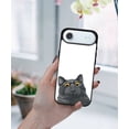 thumbnail image 5 of WIRESTER Shockproof Soft Rubber Cover Case for Apple iPhone 17 Air 6.6" 2025, Black Bombay Kitten Cat, 5 of 5