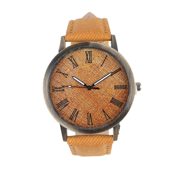 Reloj de lona, reloj de pulsera de moda, reloj de cuarzo de moda, delicado adorno de muñeca naranja