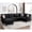 Black, variant on 124.4" 6-Seater U-Shaped Chenille Modular Sectional - Storage Ottoman