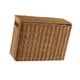 thumbnail image 5 of Caja de almacenamiento estrecha y alta, cesta de almacenamiento tejida con tapa, soporte para revistas tejido, contenedor de almacenamiento decorativo L, 5 of 8