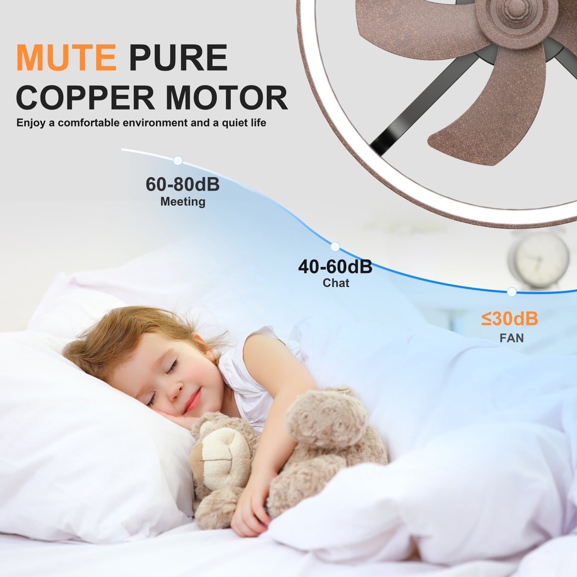 Leumius 20.5" Rustic Brown Ceiling Fans with Lights Remote & APP Control, Downrod Mount Dimmable LED Fandelier, 6 Speeds Quiet DC Motor, Modern Ceiling Fan for Bedroom Living Room