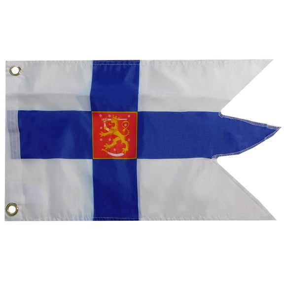 12X18 Finland War Swallow Tail 12"x18" 100D Woven Poly Nylon Car Boat Flag Grmts