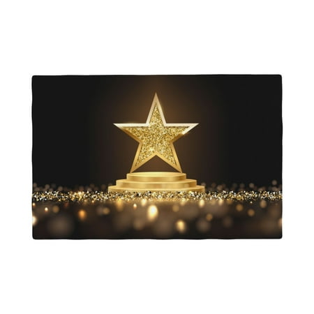 

Placemats Set of 4 Golden Glitter And Light Heat Resistant Non - Slip Place mats Waterproof table mat for Kitchen Dining-6片装